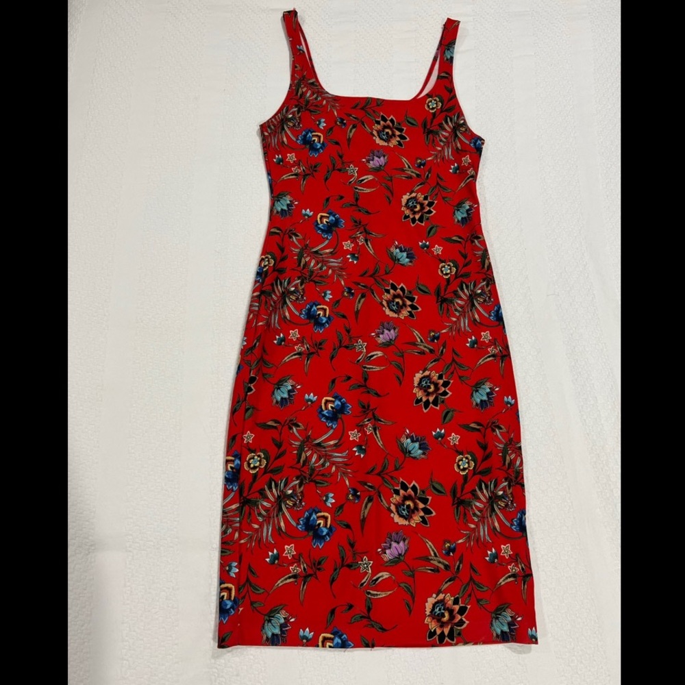 Zara Spring Summer 2027 Red Floral Bodycon Dress